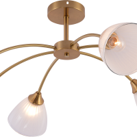 Люстра 6хE27 Rivoli Debra белый/медь 60W модерн