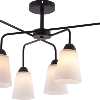 Люстра 6хE27 Rivoli Jodie белый/черный 60W модерн