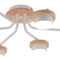 Люстра 6хGX53 Rivoli Lesley белый/светлое дерево 15W модерн