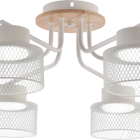 Люстра 6хGX53 Rivoli Mona белый/светлое дерево 15W модерн