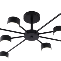 Люстра 8хGX53 Rivoli Lesley черный 15W модерн