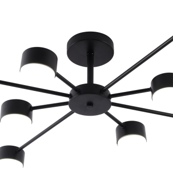 Люстра 8хGX53 Rivoli Lesley черный 15W модерн