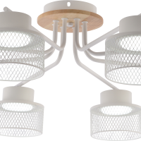 Люстра 8хGX53 Rivoli Mona белый/светлое дерево 15W модерн