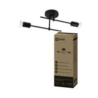 Люстра LOFT 2хЕ27 EASY-BL 440x120x144 черный InHome