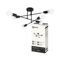 Люстра LOFT 6хE27 AURA EASY-BL 520x520x239 черный InHome