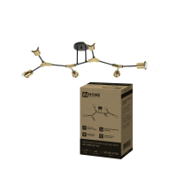 Люстра LOFT 6хЕ27 ARM-BLT 890x512x173 черный/латунь InHome