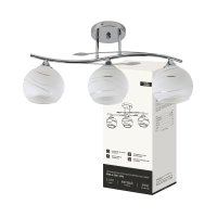 Люстра классическая 3хЕ27 AURA PERLA-LWC 545x147x259 хром InHome