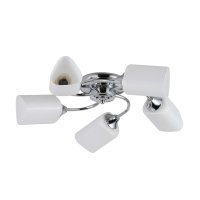 Люстра классическая 5хЕ27 ЭкономСвет 10074/5CR WT хром/белый