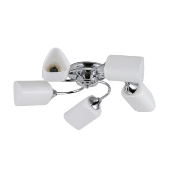 Люстра классическая 5хЕ27 ЭкономСвет 10074/5CR WT хром/белый