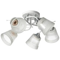 Люстра классическая 5хЕ27 ЭкономСвет 20144/5WT+CR WCL белый/хром / белый полупрозрачный (4)