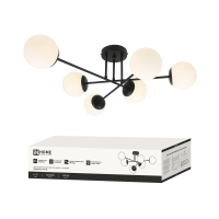 Люстра классическая 6хG9 AURA EASY-BL 700x700x230 белый матовый/черный InHome (1)