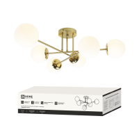 Люстра классическая 6хG9 AURA EASY-LT 700x700x230 белый матовый/латунь InHome (1)