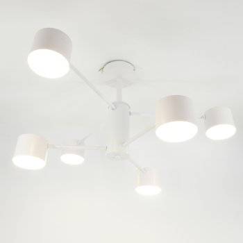 Люстра потолочная   6хGX53 Стеллар Белая 650х300мм General