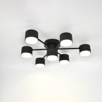 Люстра потолочная 7хGX53 Стеллар Черная 550х135мм General