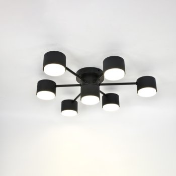 Люстра потолочная 7хGX53 Стеллар Черная 550х135мм General