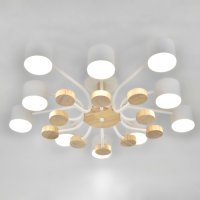 Люстра потолочный 10хGX53 Альберо Белая+Дерево 690х205мм General