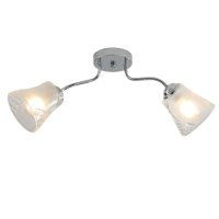 Светильник потолочный 2хЕ27 ЭкономСвет 12275/2CR CL хром/прозрачный