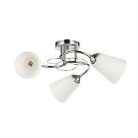 Светильник потолочный  3хE27 ЭкономСвет 13209/3CR WT_2 хром/белый