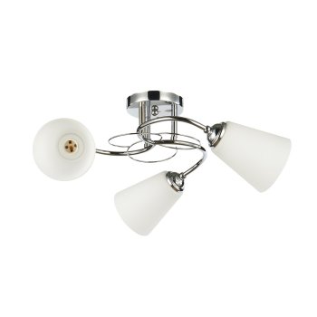 Светильник потолочный  3хE27 ЭкономСвет 13209/3CR WT_2 хром/белый