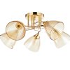 Светильник потолочный  5хE27 ЭкономСвет 13211/5FGD AMB_2 золото/янтарный