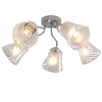 Светильник потолочный 5хЕ27 ЭкономСвет 12275/5CR CL хром/прозрачный