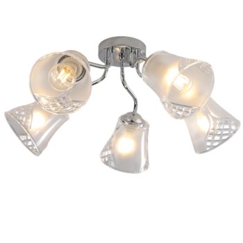 Светильник потолочный 5хЕ27 ЭкономСвет 12275/5CR CL хром/прозрачный