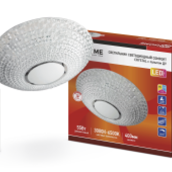 Светильник сд COMFORT CRYSTAL 55Вт 230В 3000-6500K 4400Лм 400x100мм с пультом ДУ IN HOME (5)