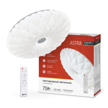 Светильник светодиодный COMFORT ASTRA 75Вт 230В 3000-6500K 6000Лм 500x100мм с пультом ДУ IN HOME