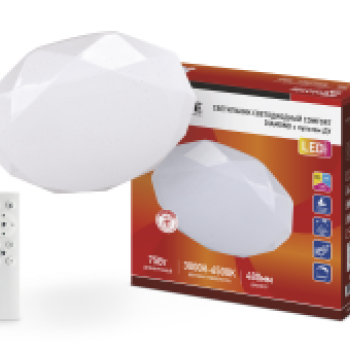 Светильник диодный InHome COMFORT  75Вт DIAMOND 3000-6500К 6000Лм 480x80мм IP40 пульт (1)