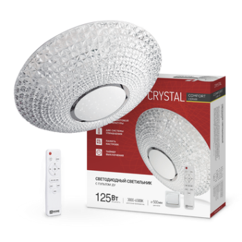 Светильник диодный InHome COMFORT 125Вт CRYSTAL 3000-6500K 10000Лм 500x115мм пульт (3)