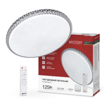 Светильник диодный InHome COMFORT 125Вт MYSTERY КРУГ 3000-6500K 10000Лм 500x80мм пульт (3)
