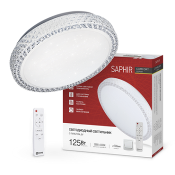Светильник диодный InHome COMFORT 125Вт SAPHIR 3000-6500K 10000Лм 500x115мм пульт (3)