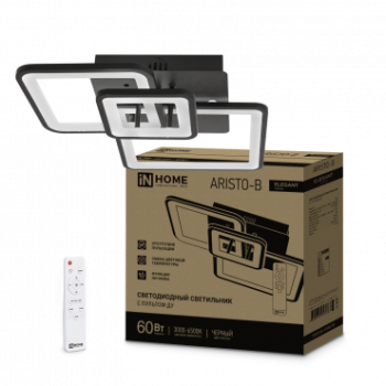 Светильник диодный Inhome ELEGANT  60Вт ARISTO-B 3000-6500K 4700Лм 531х448х151мм пульт черный (1)