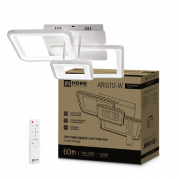 Светильник диод Inhome ELEGANT  60Вт ARISTO-W 3000-6500K 4700Лм 531х448х151мм пульт белый (1)