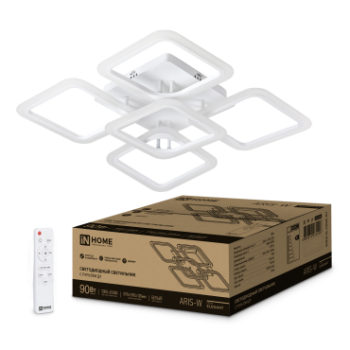 Светильник светодиодный ELEGANT ARIS-90W 90Вт 230В 3000-4000-6500K 7000Лм 590х590х130мм c пультом ДУ