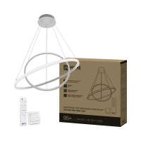 Светильник диодный InHome ESTETIKA  95Вт RING-95RC-2WH 3000-6500K 5700Лм 600x400x200мм подвес 1.2м пульт белый