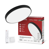 Светильник диодный InHome SCANDY  95Вт SIMPLE-RCB 3000-6500K 7600Лм 400x50мм пульт черный (3)