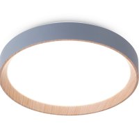 Светильник диодный 41Вт Ambrella FZ1320 GR/LWD серый/светлое дерево 3000-6400К 3075Лм D390*70 (ПДУ ИК)