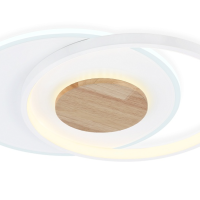 Светильник диодный 54Вт Ambrella FL4788 WH/WD белый/дерево 3000-6000K 4320Лм 460*365*45мм (без ПДУ)