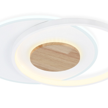 Светильник диодный 54Вт Ambrella FL4788 WH/WD белый/дерево 3000-6000K 4320Лм 460*365*45мм (без ПДУ)