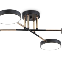 Светильник диодный 72Вт Ambrella FL516332/4 BK/FGD черный/золото 3000-6000K 5760Лм 610*410*140мм (без ПДУ)