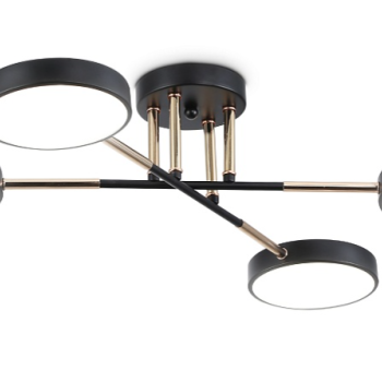 Светильник диодный 72Вт Ambrella FL516332/4 BK/FGD черный/золото 3000-6000K 5760Лм 610*410*140мм (без ПДУ)