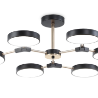 Светильник диодный 108Вт Ambrella FL516334/6 BK/FGD черный/золото 3000-6000K 8640Лм D780*210 (без ПДУ)