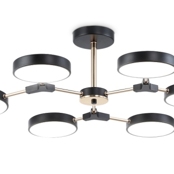 Светильник диодный 108Вт Ambrella FL516334/6 BK/FGD черный/золото 3000-6000K 8640Лм D780*210 (без ПДУ)