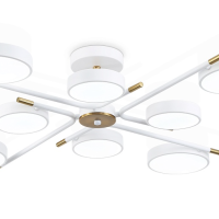 Светильник диодный 120Вт Ambrella FL516338/8 WH/CP белый/медь 3000-6000K 9600Лм D850*170 (без ПДУ)