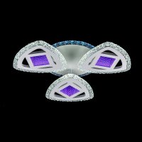 Светильник диодный  44Вт ЭкономСвет 51250/3+1WT+3D 3000-6500 5760Лм белый/белый пульт