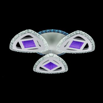 Светильник диодный  44Вт ЭкономСвет 51250/3+1WT+3D 3000-6500 5760Лм белый/белый пульт