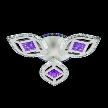 Светильник диодный  49Вт ЭкономСвет 51242/3+1WT RBP+3D 3000-6500К 6400Лм белый/белый пульт