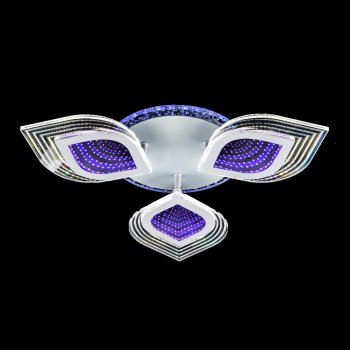 Светильник диодный  49Вт ЭкономСвет 51256/3+1WT RBP+3D 3000-6500К 6400Лм белый/белый пульт