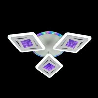 Светильник диодный  53Вт ЭкономСвет 51248/3+1WT RBP+3D 3000-6500К 6880Лм белый/белый пульт